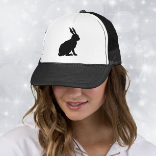 Black Rabbit Silhouette Truckerkappe