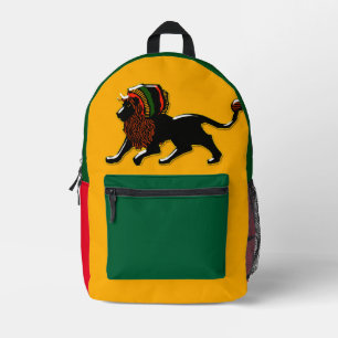 Black Rasta Lion Bedruckter Rucksack