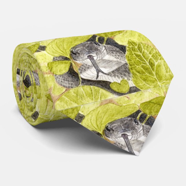 Black Rat Snake Krawatte (Gerollt)