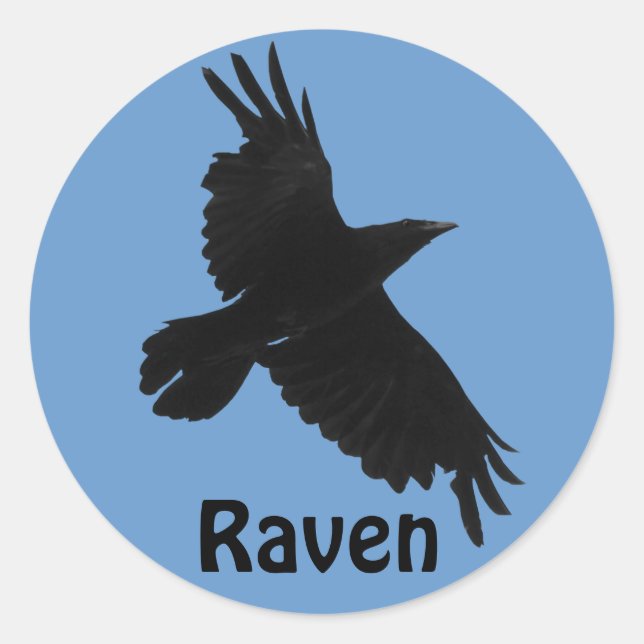 Black Raven Birdlover's Wildlife Sticker (Vorderseite)