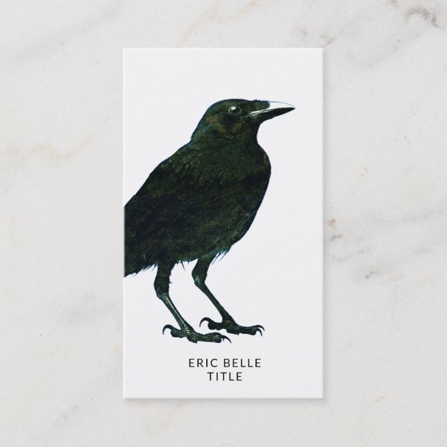 Black Raven Business Card Visitenkarte (Vorderseite)