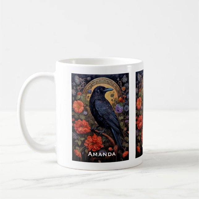 Black Raven Dark Gothic Kaffeetasse (Links)