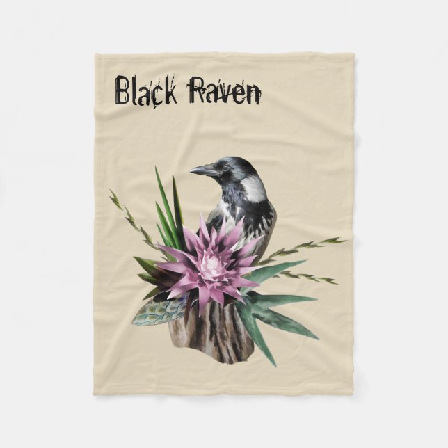 Black Raven Fleecedecke (Vorderseite)