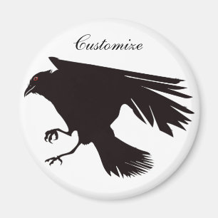 Black Raven Flying Thunder_Cove Magnet