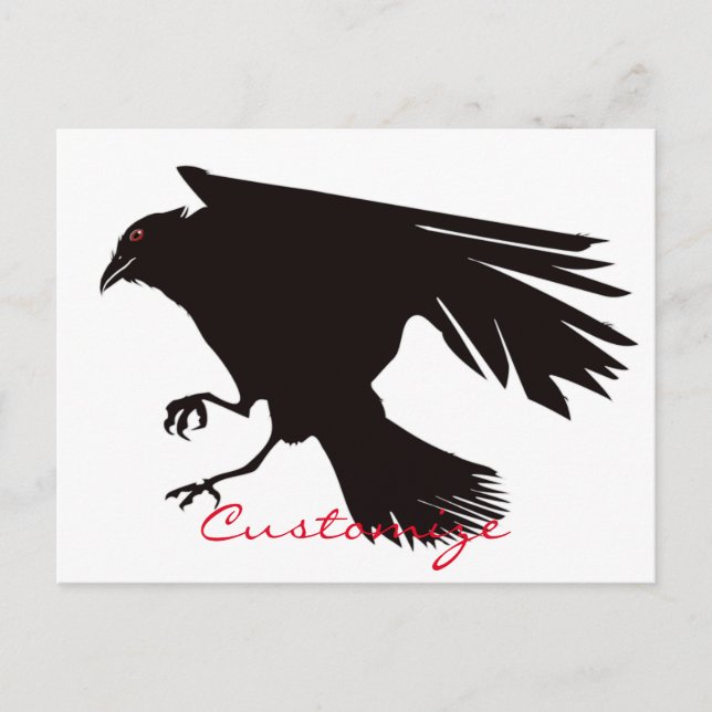 Black Raven Flying Thunder_Cove Postkarte (Vorderseite)