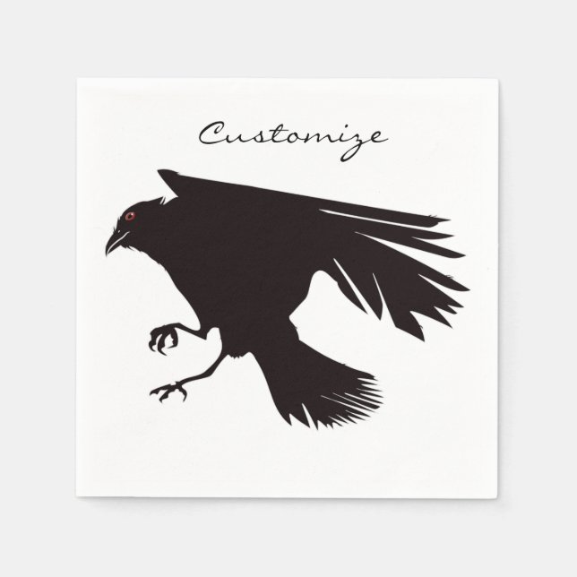 Black Raven Flying Thunder_Cove Serviette (Vorderseite)