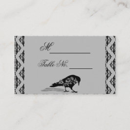 Black Raven Gothic Frame Wedding Platzkarte