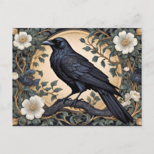 Black Raven William Morris Inspiriert Postkarte