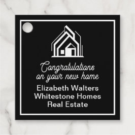 Black Real Estate Company Custom Realtor Party Geschenkanhänger