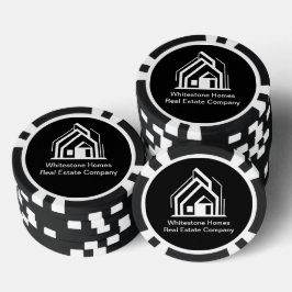 Black Real Estate Company Custom Realtor Pokerchips