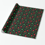 Black Red and Green Christmas Polka Dots Gift Wrap Geschenkpapier<br><div class="desc">Schwarz rot und grün Weihnachten Polka Dots Geschenkwrap</div>