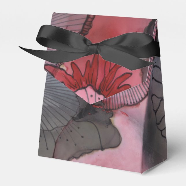 Black Red Berry Favor Box Geschenkschachtel (Vorderseite)