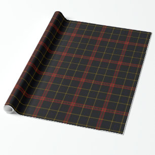 Black Red Blue Tartan Kariert Geschenkpapier