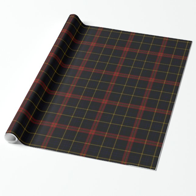 Black Red Blue Tartan Kariert Geschenkpapier (Ungerollt)