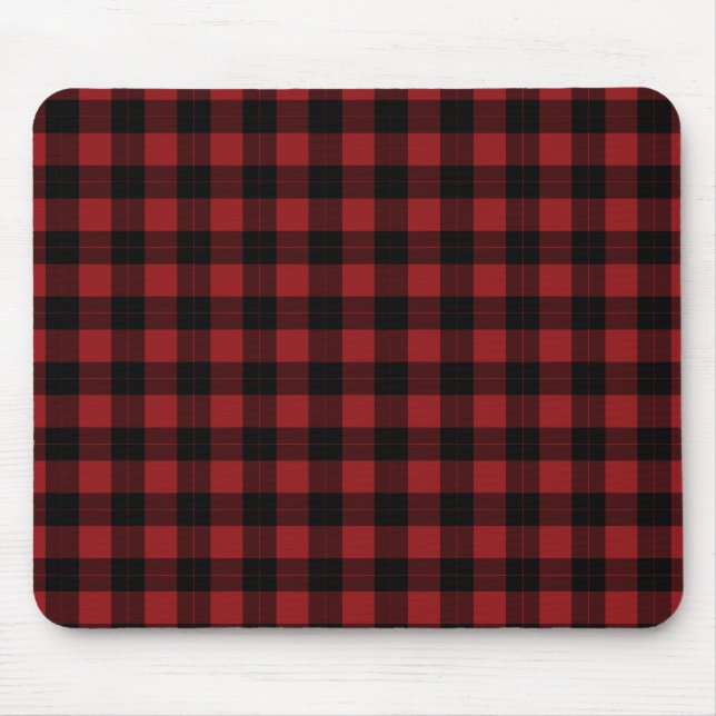 Black Red Buffalo Kariert Karo Mouse Pad Geschenk Mousepad (Vorne)