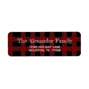 Black Red Buffalo Karo Rustische Typografie