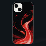 black & red Case-Mate iPhone 14 hülle<br><div class="desc">a black and red abstract art</div>