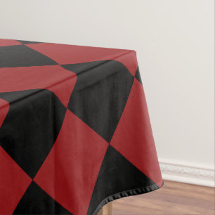Black Red Chess Tableclout Tischdecke