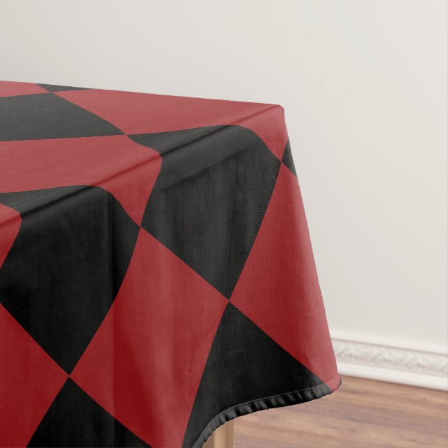 Black Red Chess Tableclout Tischdecke (Beispiel)