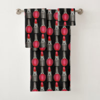 Black Red Fashionista Lipstick Nail Polnischer Mak