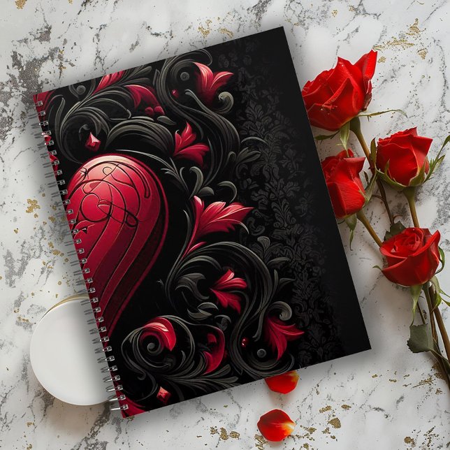 Black & Red Gothic Damask Planer (Von Creator hochgeladen)