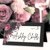 Black Red Gothic Floral Wedding