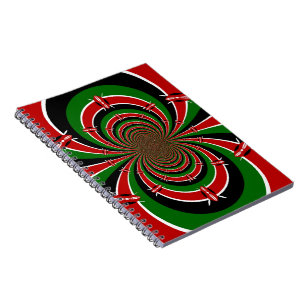 Black Red Green Kenya Hakuna Matata Notizblock