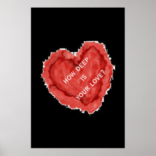 Black Red Heart wie tief ist deine Liebe? Poster