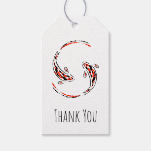 Black & Red Japanisch Koi Fish Artistic Vielen Dan Geschenkanhänger