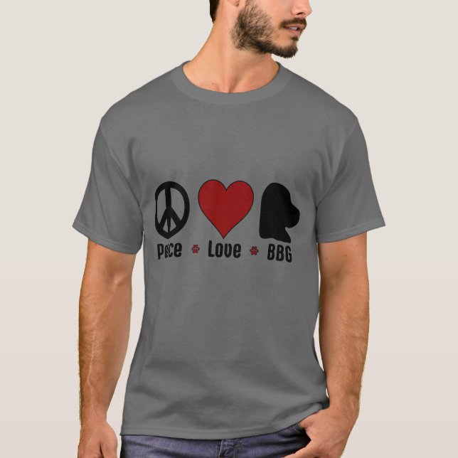 Black Red Peace Liebe BBG T - Shirt (Vorderseite)