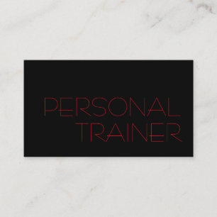 Black Red Personal Trainer Fitness Sport Visitenkarte