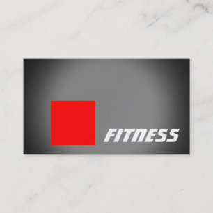 Black Red Strip Fitness Sport Business Card Visitenkarte