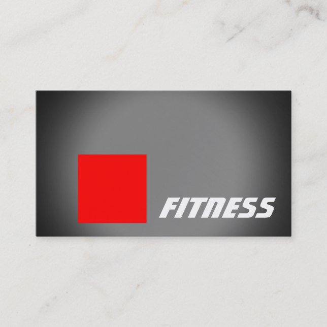 Black Red Strip Fitness Sport Business Card Visitenkarte (Vorderseite)
