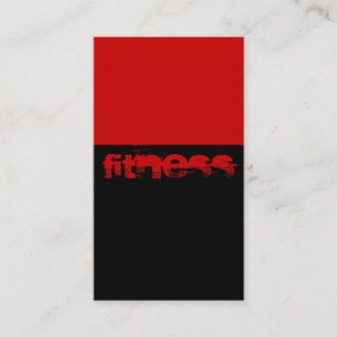 Black Red Strips Fitness Sport Business Card Visitenkarte