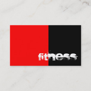 Black Red Strips Fitness Sport Business Card Visitenkarte