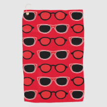 Black Red Sunglasses Pattern