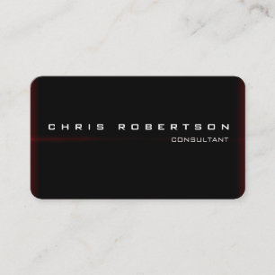 Black Red White Attraktive Charming Business Card Visitenkarte
