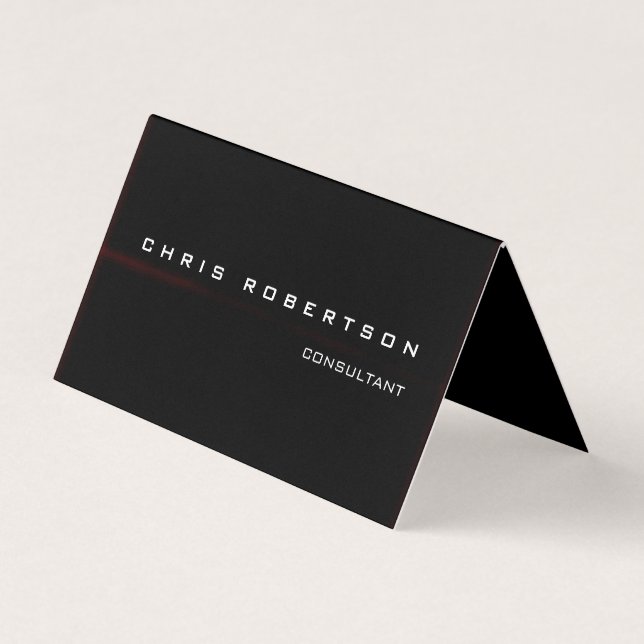 Black Red White Attraktive Charming Business Card Visitenkarten (Vorderseite)
