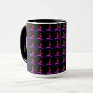 Black Red Yoga Tasse