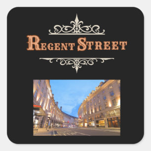 Black Regent Street Aufkleber