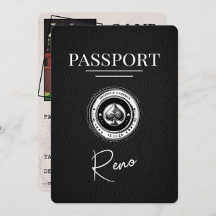 Black Reno Passport Save the Date