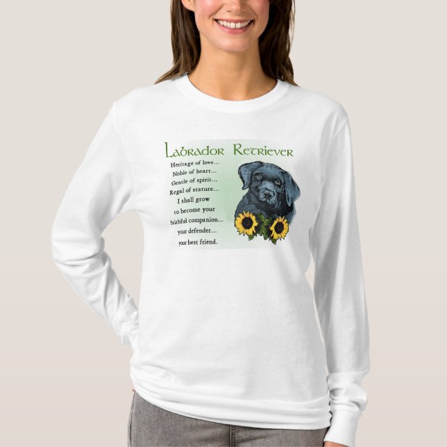Black Retriever Welpengeschenke T-Shirt (Vorderseite)