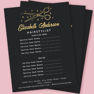 Black Retro Typography Friseur  Flyer