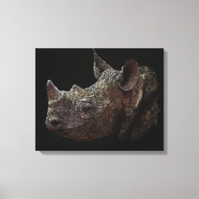 Black Rhino Leinwanddruck (Vorderseite)