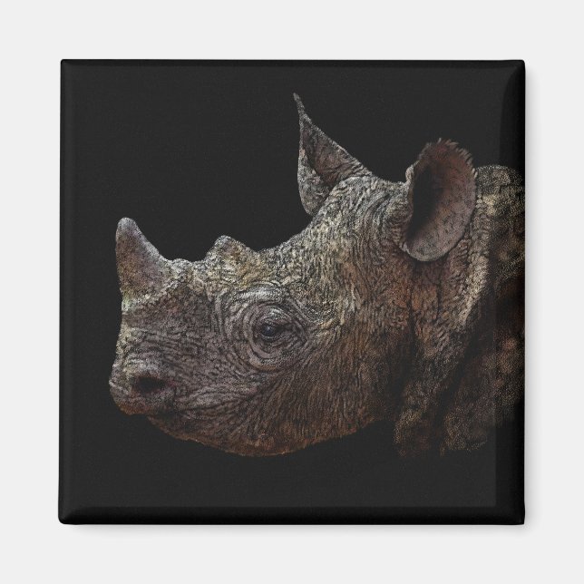 Black Rhino Magnet (Vorne)