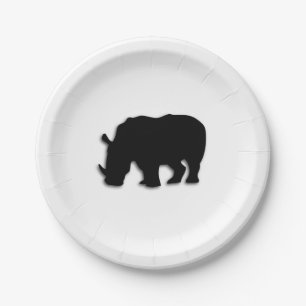 Black Rhino Pappteller
