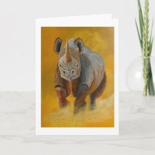 Black Rhino Studie Geburtstagskarte Karte