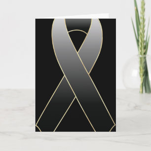 Black Ribbon Awareness Blank Grußkarte Karte