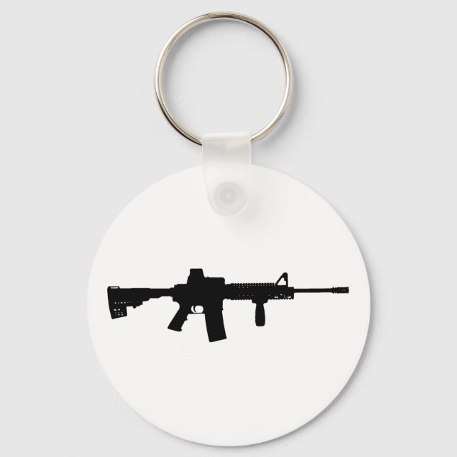 Black Rifle AR-15 von Phils Art Online Schlüsselanhänger (Vorderseite)