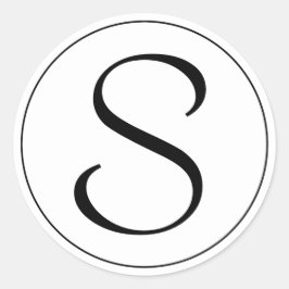 Black Ring Bernhard Tango Monogram Runder Aufkleber